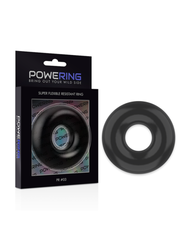 powering anneau pénien super flexible et résistant 5cm pr03 noir