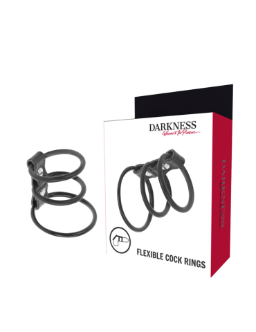 dark set de 3 anneaux péniens flexibles