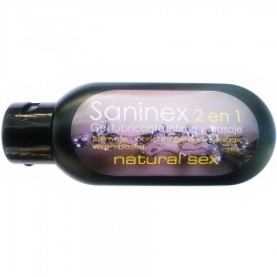 saninex 2 en 1 lubrifiant intime et massage sexuel naturel 120ml