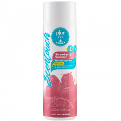 pjur spa lotion de massage à la fraise parfumée à la fraise 200 ml