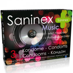 préservatifs saninex musique parsemés 3 pcs