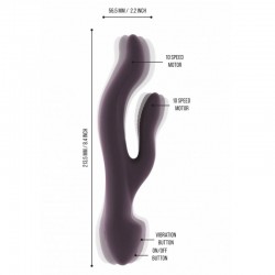 vibromasseur keira avec stimulateur clitoridien lilas