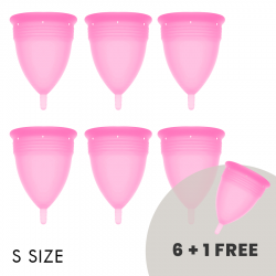 pack stercup coupe menstruelle silicone fda taille s rose 6 + 1 gratuit