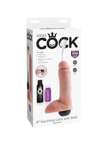 king cock pénis réaliste éjaculateur naturel 20,32 cm