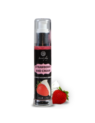 secretplay lubrifiant 2-1 fraise & crème effet chaleur 50ml