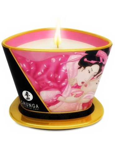 shunga mini caress by candelight bougie de massage aphrodisiaque rose 170ml
