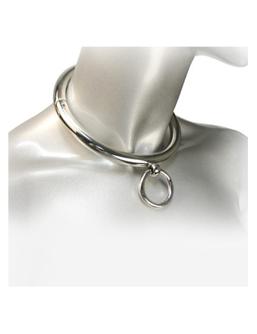 collier bdsm metalhard avec anneau 10cm
